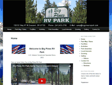 Tablet Screenshot of bigpinesrvpark.com